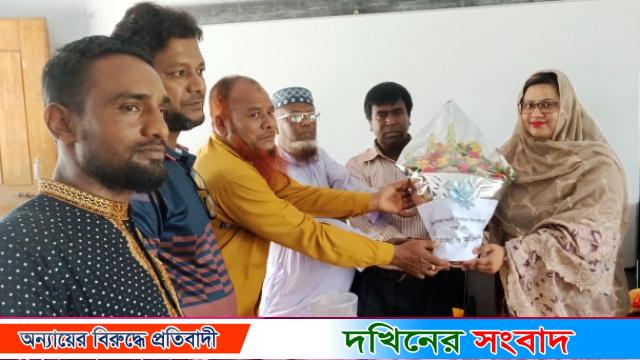 নয়ানী মাধ্যমিক বিদ্যালয়ের সভাপতিকে বরণ করে নিলেন শিক্ষক-শিক্ষার্থীরা