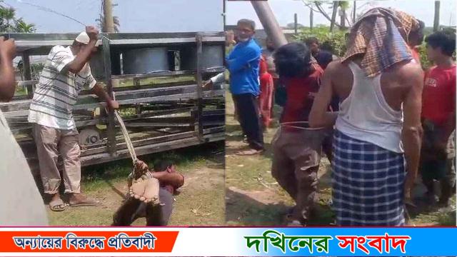 বরিশালে চুরির অভিযোগে দুই যুবককে হাত-পা বেঁধে নির্যাতন, দোকান মালিক আটক