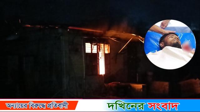 কাউনিয়ায় তুচ্ছ ঘটনায় যুবককে কুপিয়ে হত্যা, অভিযুক্তের বাড়িতে আগুন